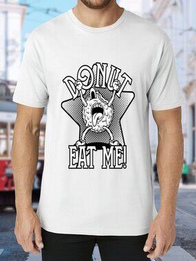 White 'Donut Eat Me!' Graphic Tee